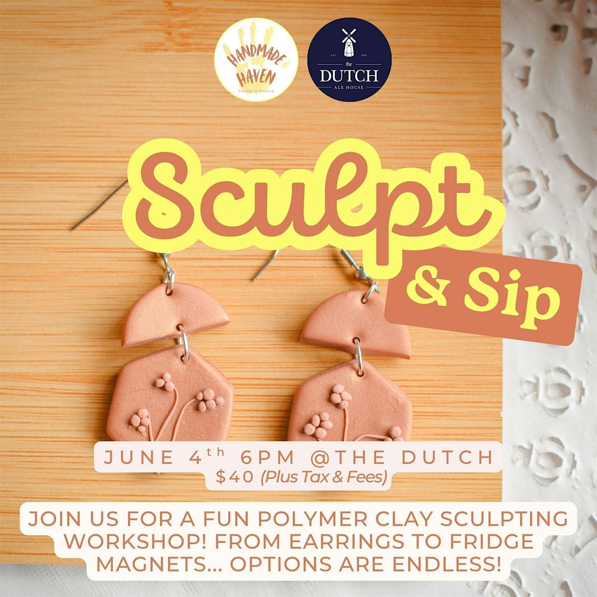 Sculpt & Sip, 4 June | Event in Saugerties | AllEvents