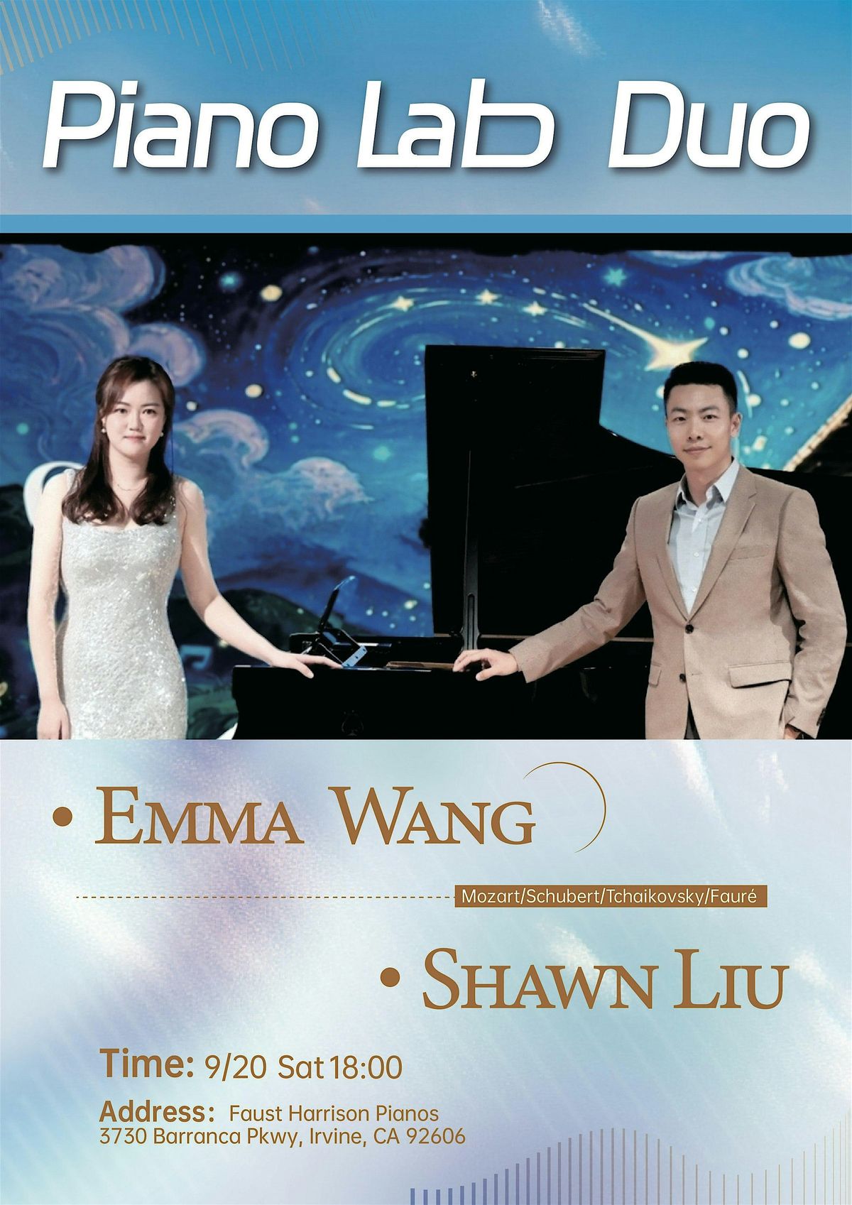 PIANO LAB DUO-a night of two pianos in harmony, 20 September | Event in Irvine | AllEvents