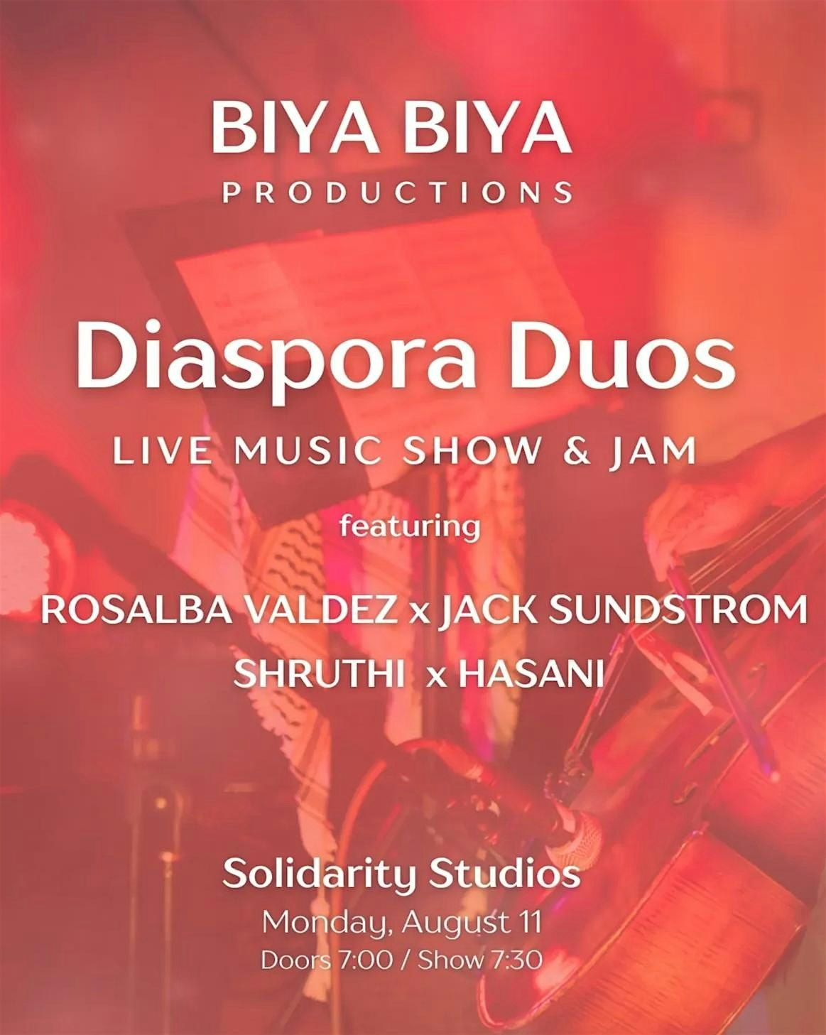 Biya Biya: Diaspora Duos, 11 August | Event in Chicago | AllEvents