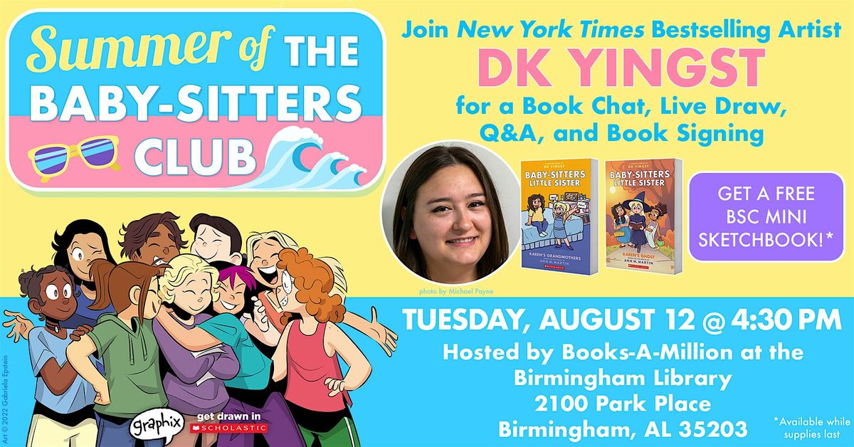Celebrate the Summer of the Babysitter’s Club with DK Yingst!, 12 August | Event in Birmingham | AllEvents