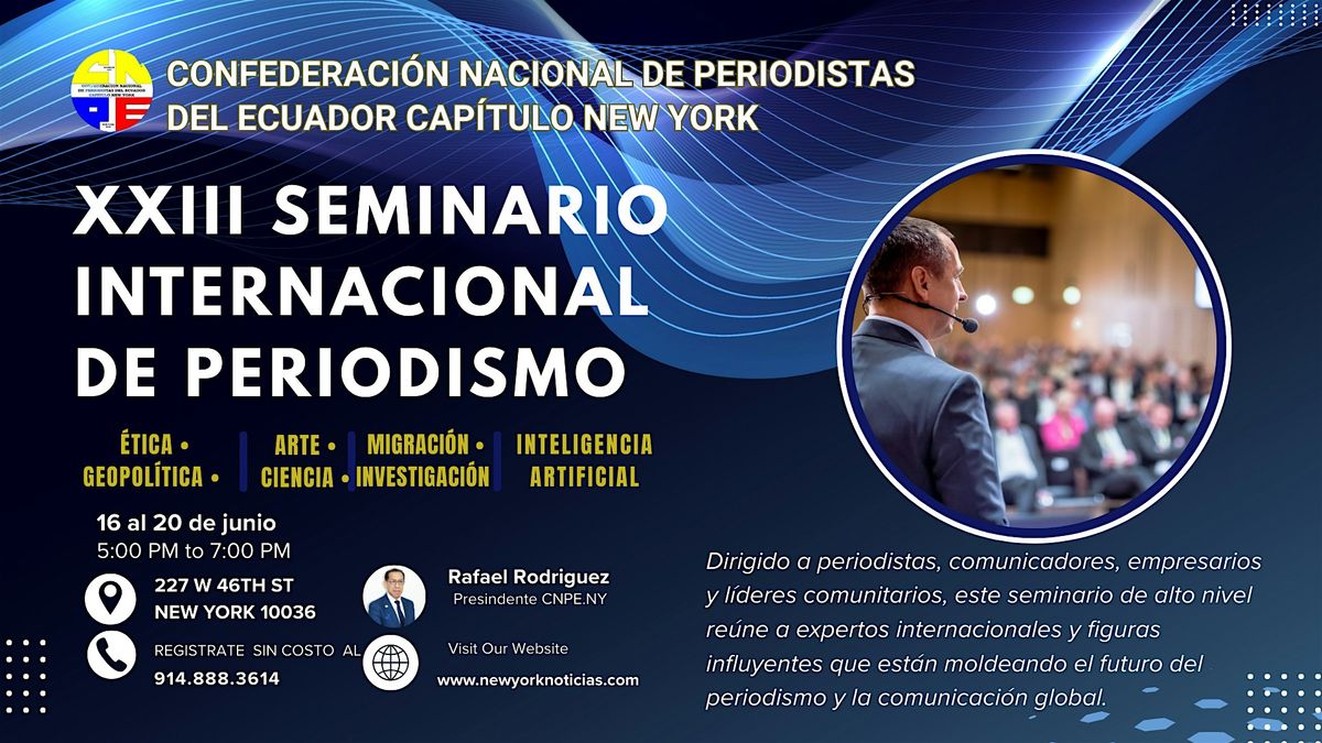 The National Confederation of Journalists of Ecuador, New York Chapter, 16 June | Event in New York | AllEvents