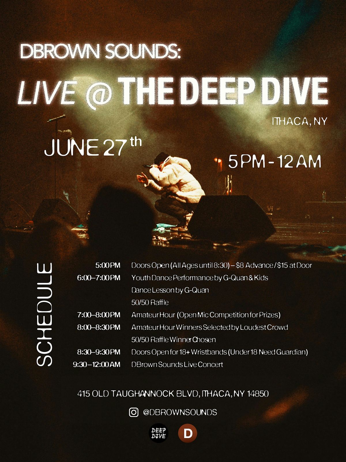 DBrown Sounds: Live @ DEEP DIVE, 27 June | Event in Ithaca | AllEvents