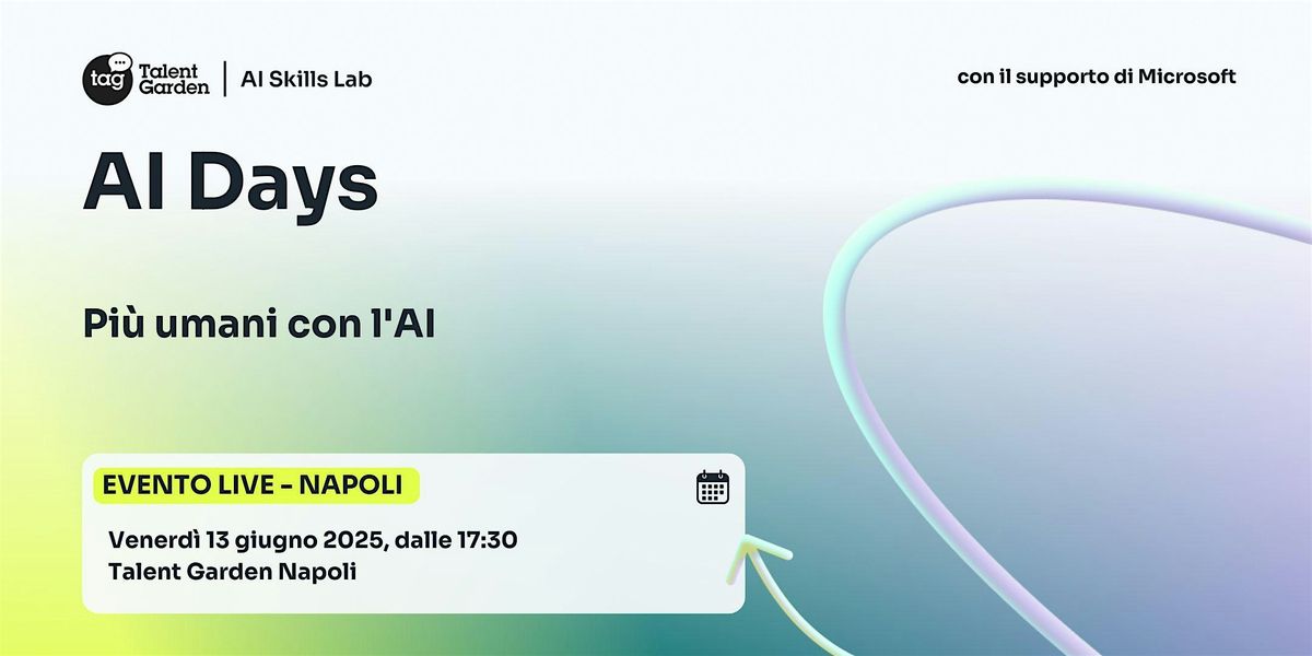 Più umani con l'AI, 13 June | Event in Napoli | AllEvents