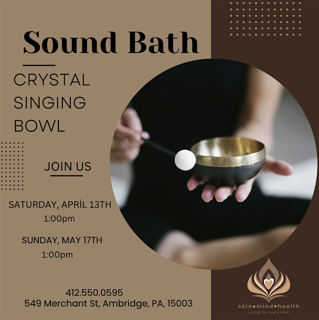 Free: Sound Bath with Crystal Singing Bowls by Susan Frenchik, 17 May | Event in Ambridge | AllEvents