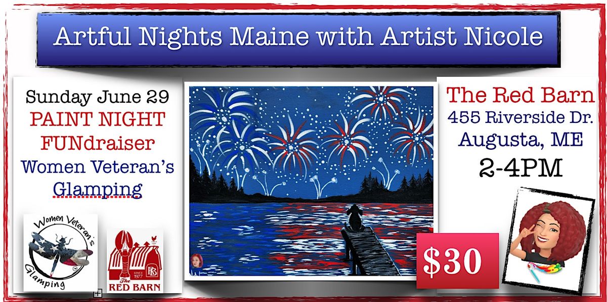 Paint Night FUNdraiser for Women Veterans Glamping at The Red Barn, Augusta, 29 June | Event in Augusta | AllEvents