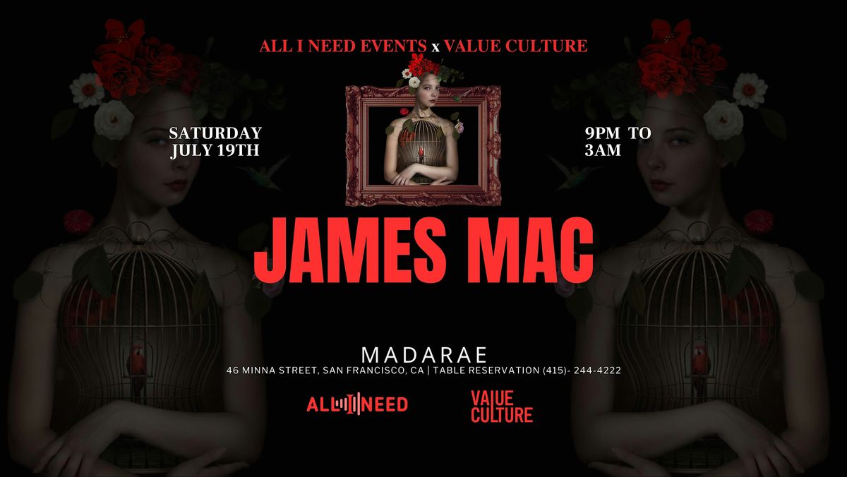 Afro House with JAMES MAC at Madarae | Event in San Francisco | AllEvents
