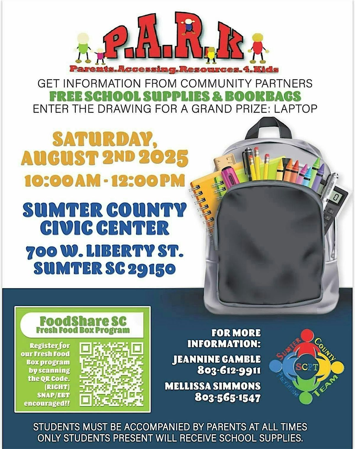 Parents Accessing Resources 4 Kids PARK, 2 August | Event in Sumter | AllEvents