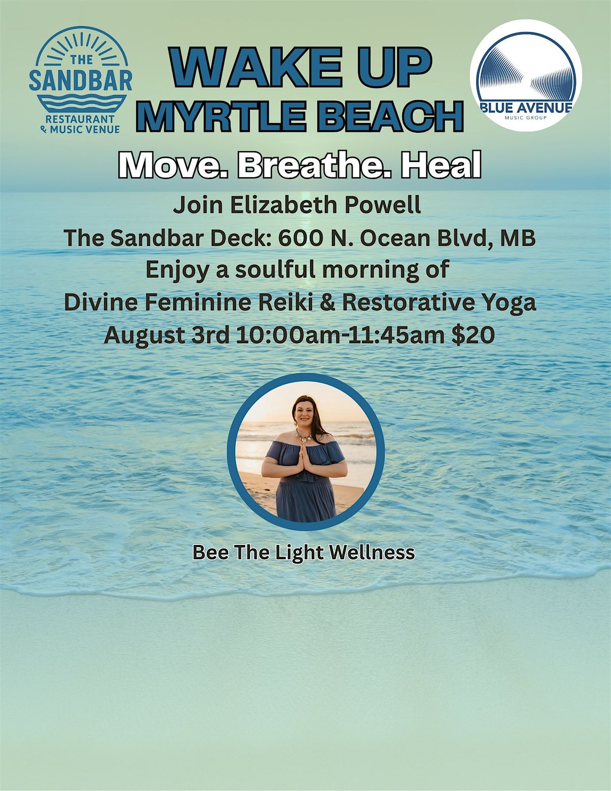 Wake Up Myrtle Beach: Divine Feminine Reiki & Restorative Yoga, 3 August | Event in Myrtle Beach | AllEvents