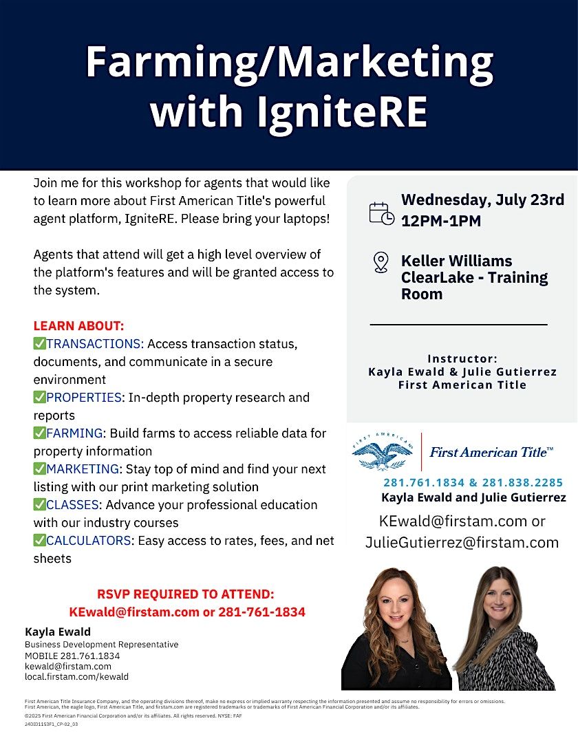 Farming/Marketing with IgniteRE | Event in Houston | AllEvents