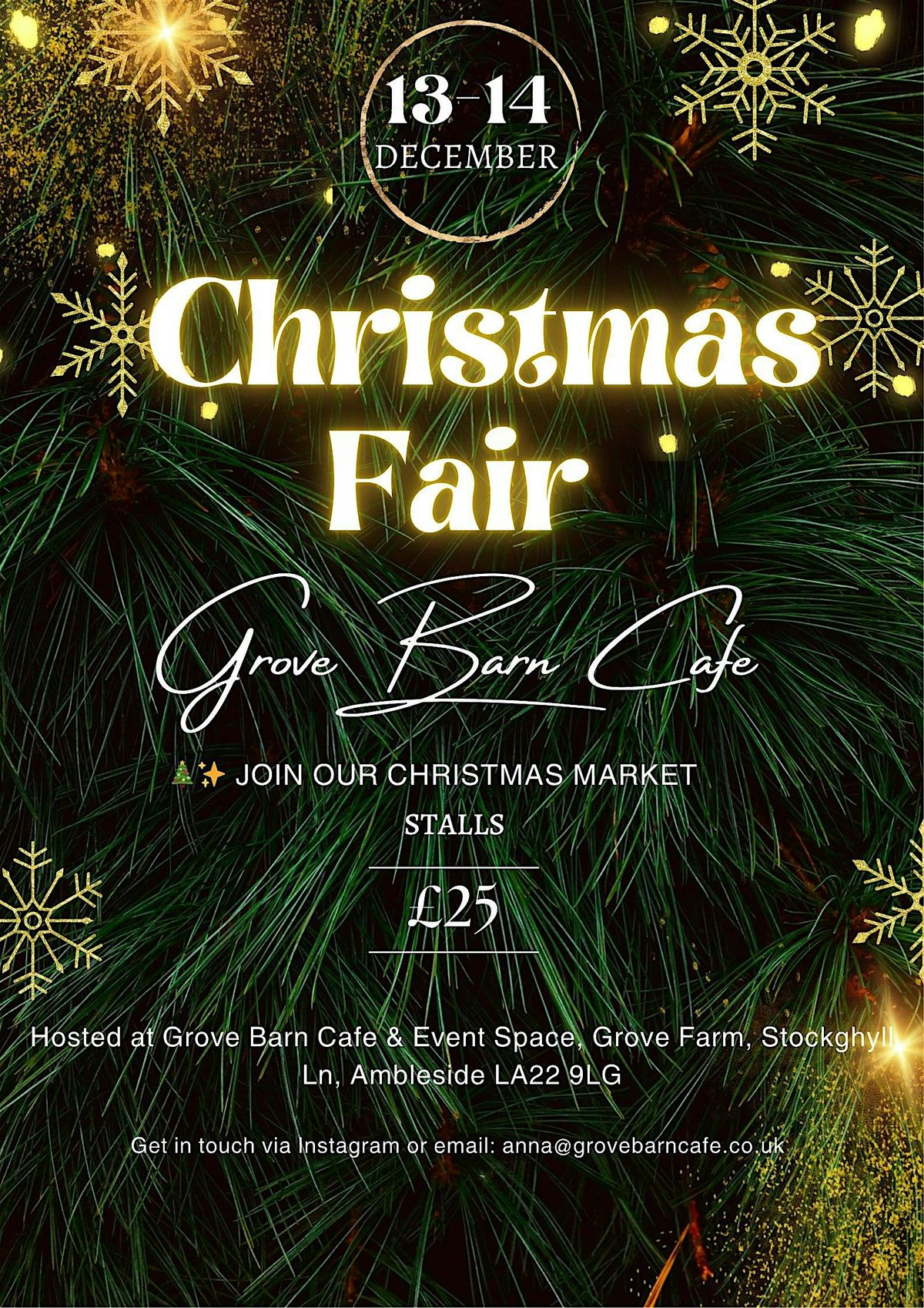 Book a Stall in our Christmas Fair, 13 December | Event in Ambleside | AllEvents