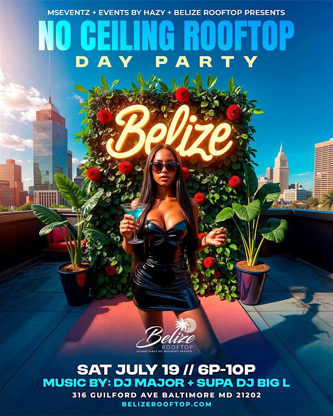 MSEvents + Events By Hazy + Belize Rooftop Presents: No Ceiling Day Party, 19 July | Event in Baltimore | AllEvents