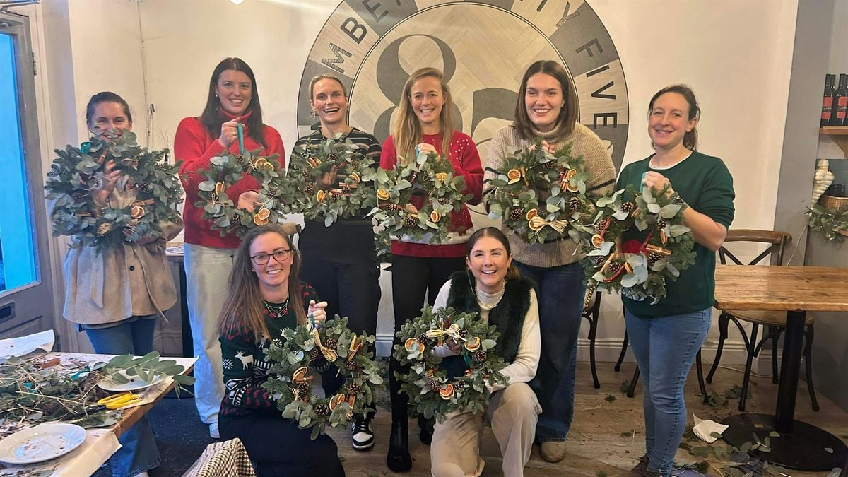 Christmas wreath workshop with fizz and festive bakes, 16 November | Event in Cheltenham | AllEvents