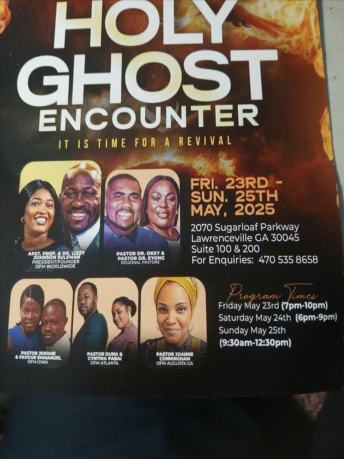 Holy Ghost Encounter  Omega Fire Ministry ATLANTA Regional | Event in Lawrenceville | AllEvents