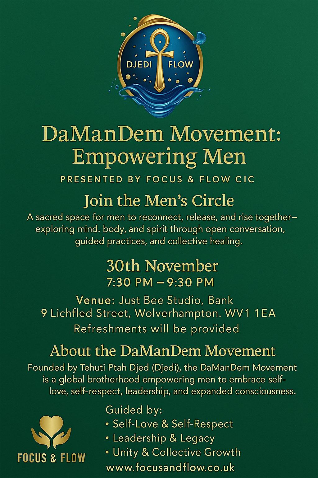 DaManDem Movement: Empowering Men, 30 November | Event in Wolverhampton | AllEvents