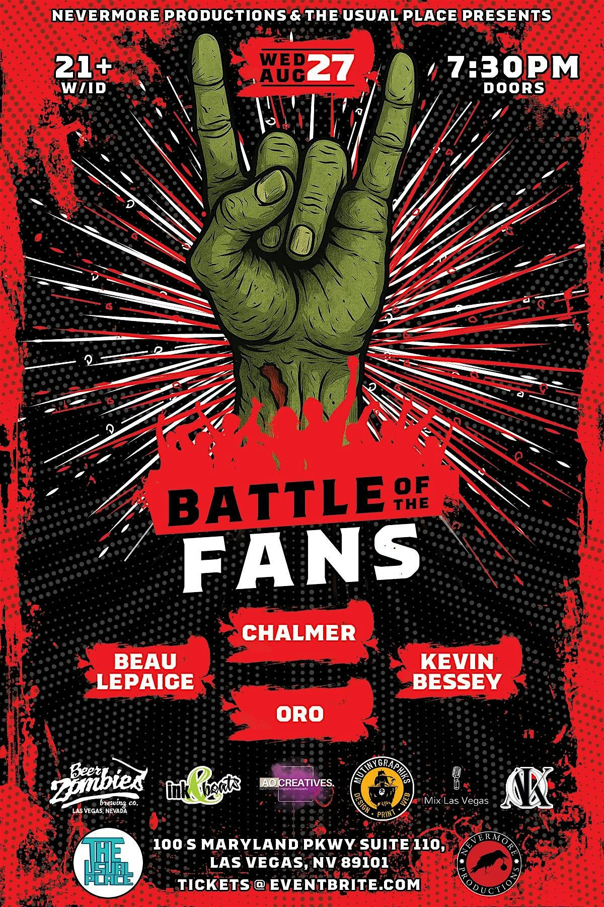 Battle of The Fans ROUND 2 at The Usual Place, 27 August | Event in Las Vegas | AllEvents