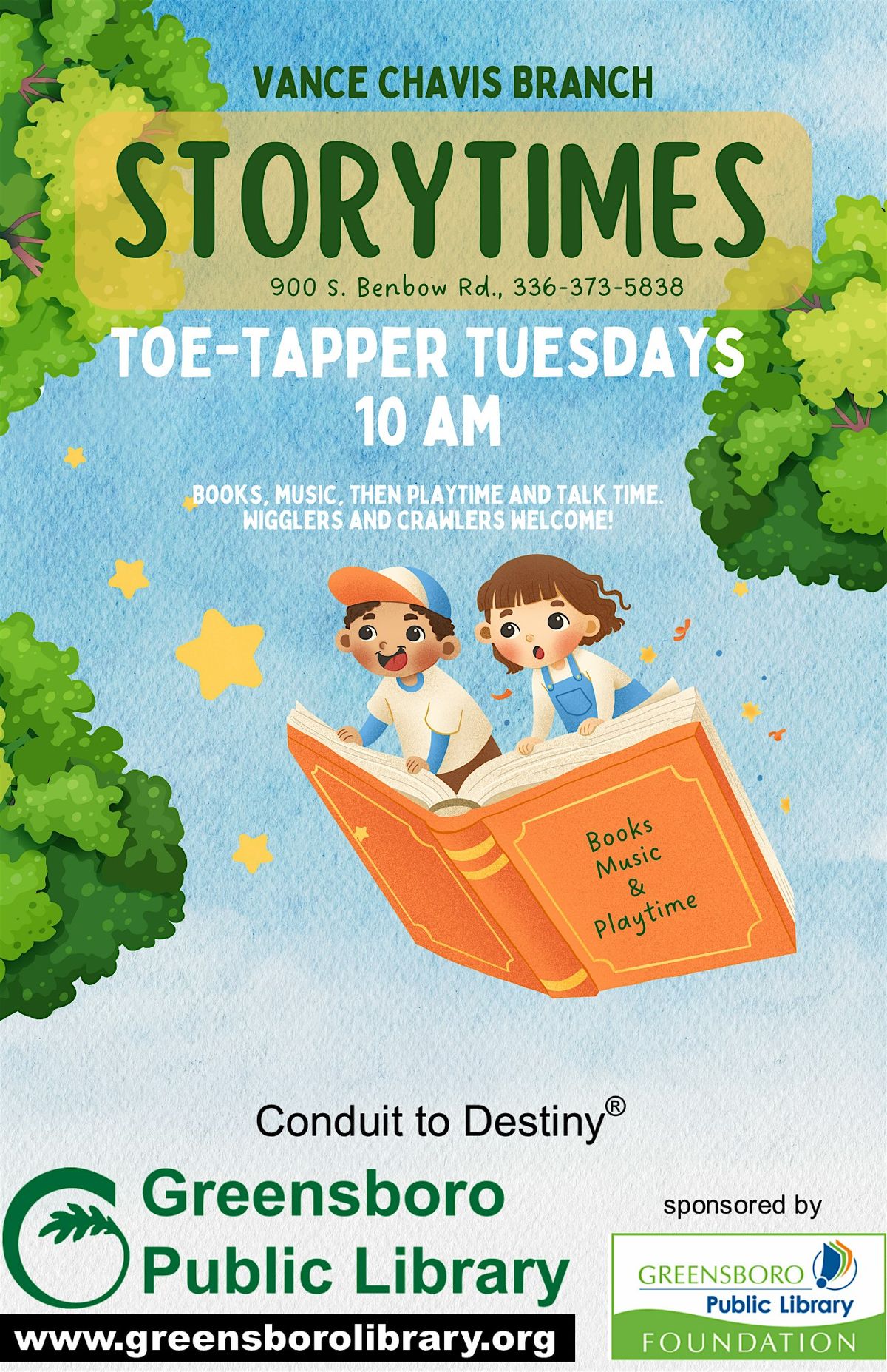 Tuesday Toe-Tapper Storytime at the Vance Chavis Branch Library | Event in Greensboro | AllEvents