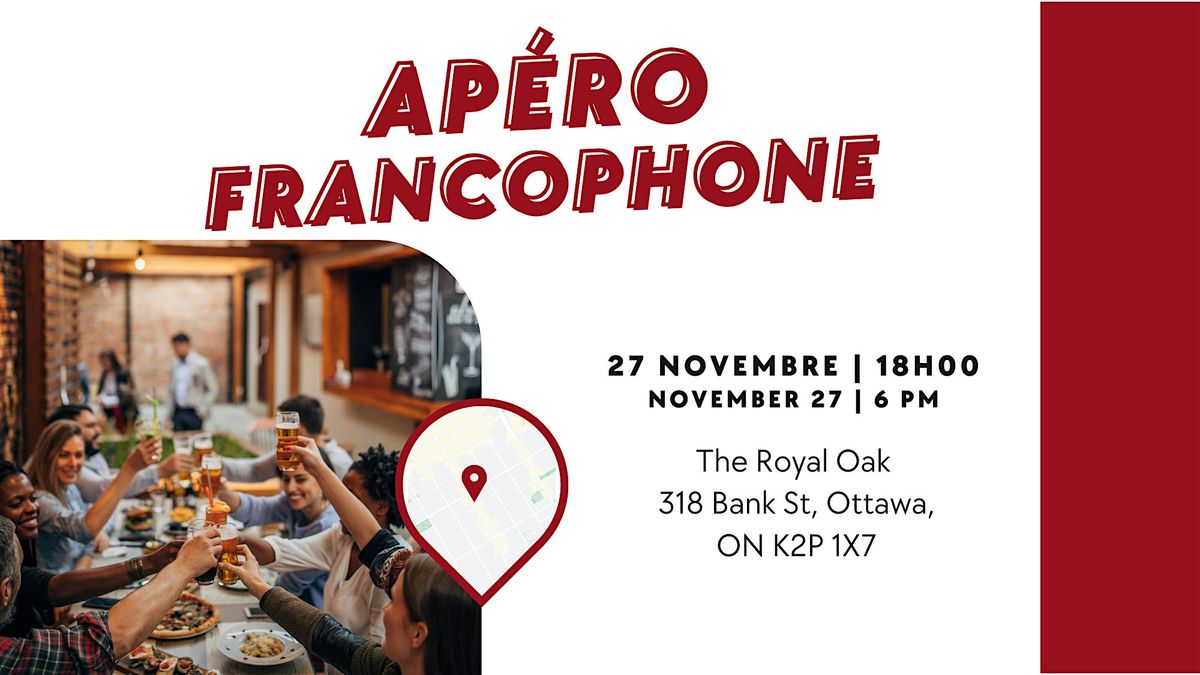 APÉRO FRANCOPHONE | Event in Ottawa | AllEvents