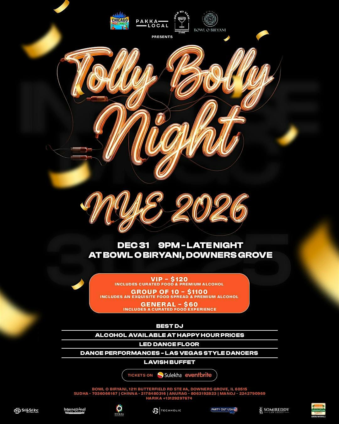 Tolly Bolly Night - NYE 2026, 31 December | Event in Downers Grove | AllEvents