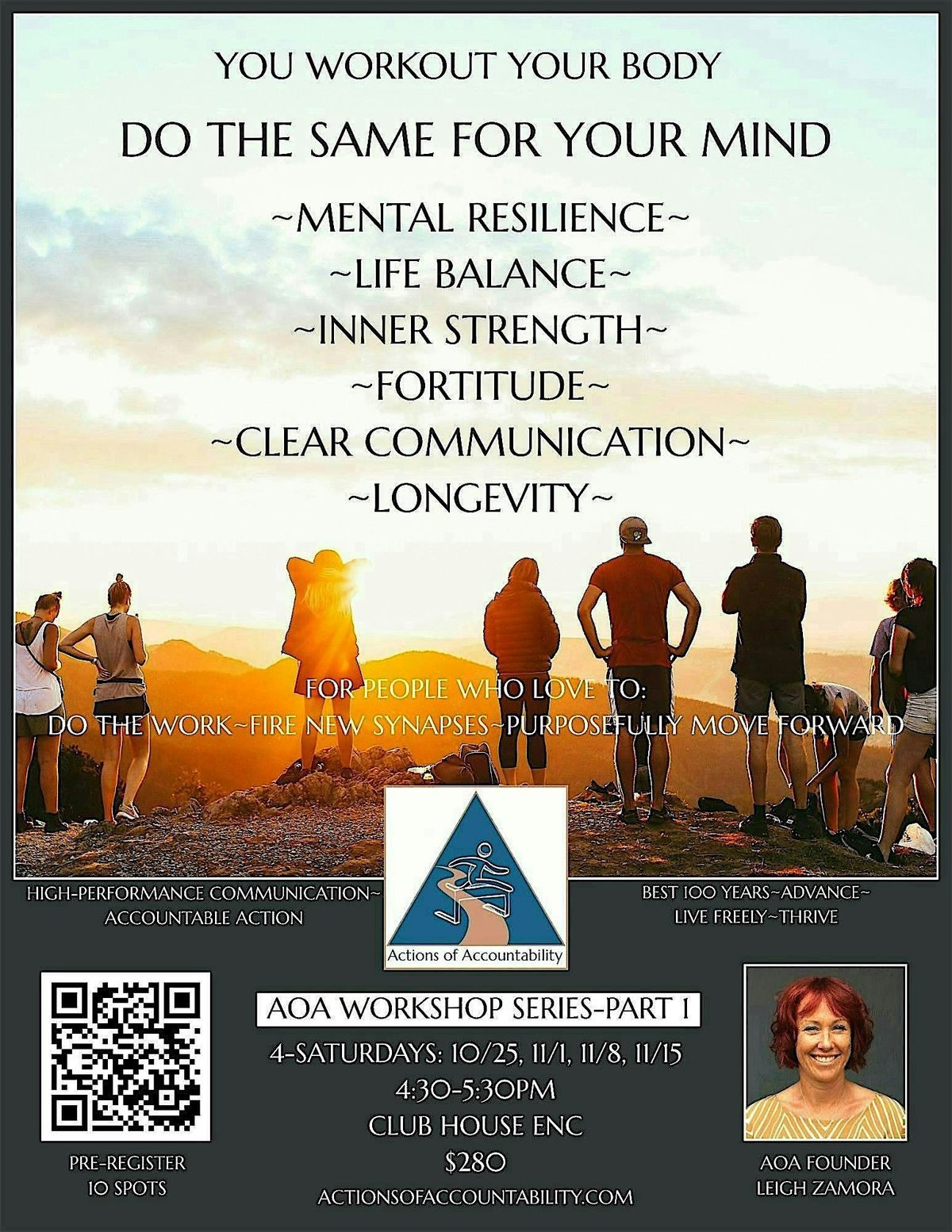 AOA WORKSHOP SERIES-PART 1, 25 October | Event in Encinitas | AllEvents