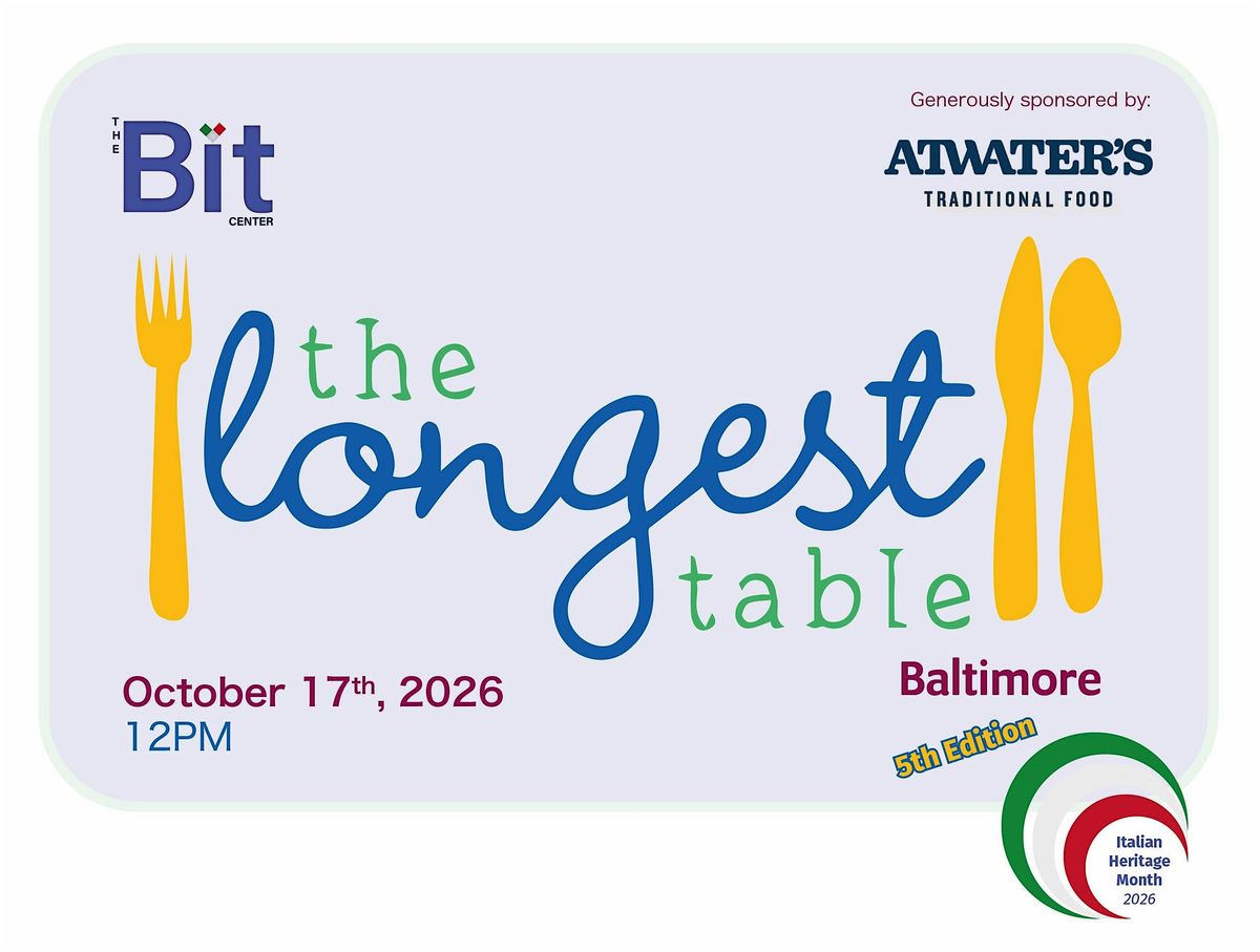 The Longest Table 2026, 17 October | Event in Baltimore | AllEvents