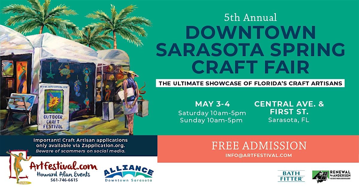 5th Annual Downtown Sarasota Spring Craft Fair | Event in Sarasota | AllEvents
