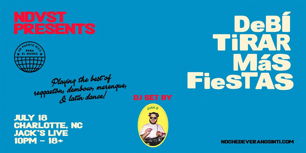 DEBÍ TIRAR MÁS FIESTAS: The Bad Bunny Party at Jack's Live, 18 July | Event in Charlotte | AllEvents