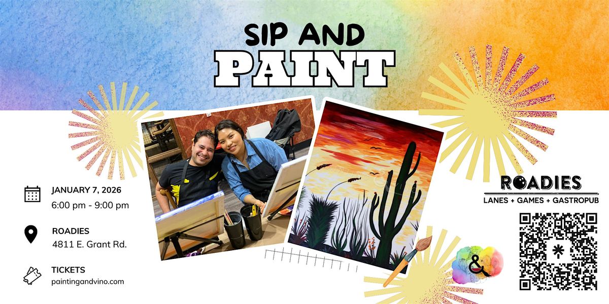 Desert Evening Paint and Sip at Roadies, 7 January | Event in Tucson | AllEvents