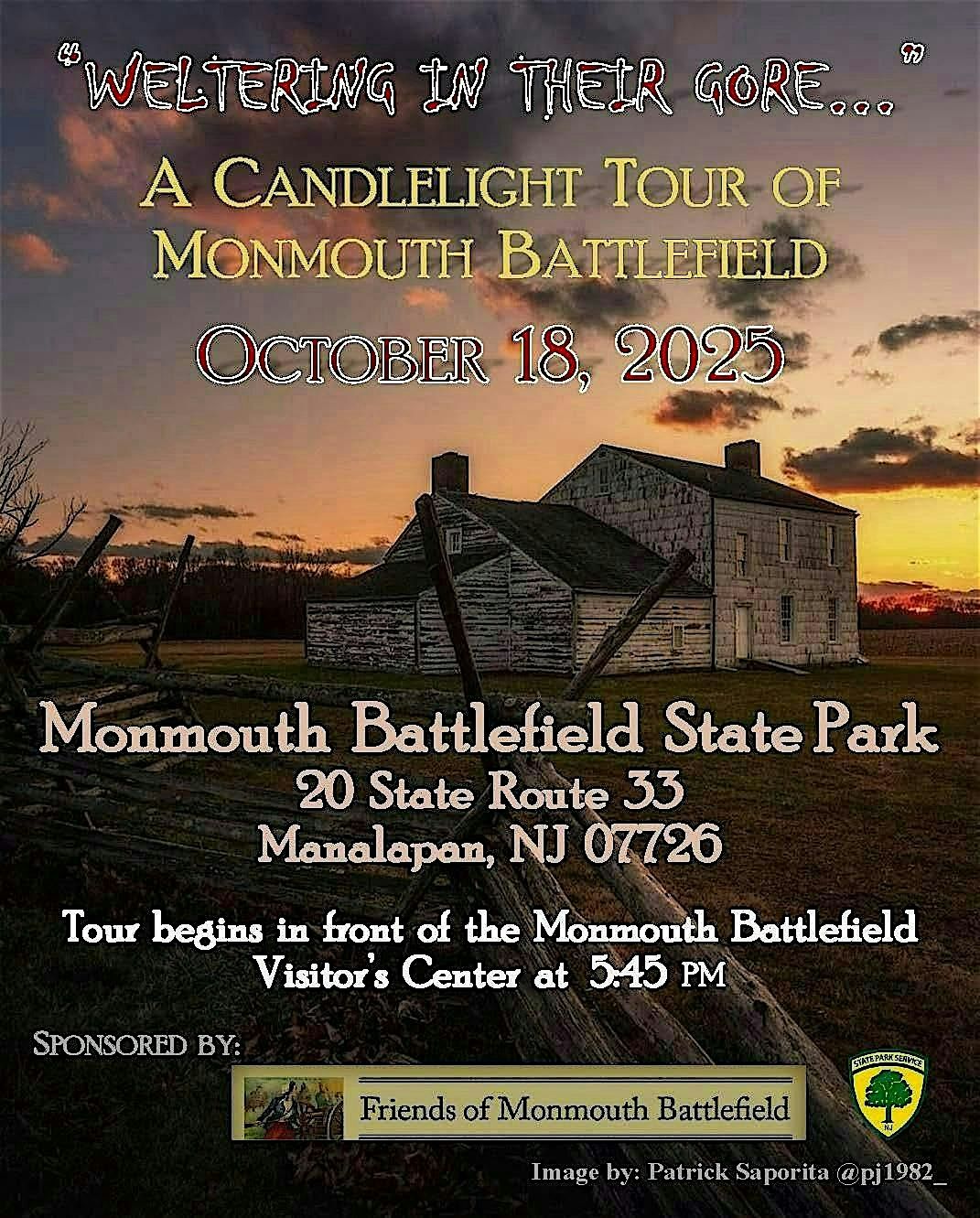 "Weltering in Their Gore" A Candlelight Tour of Monmouth Battlefield, 18 October | Event in Manalapan Township