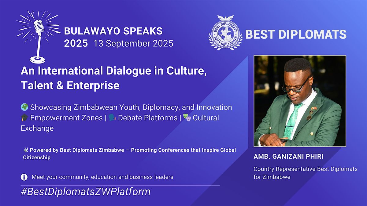 International Dialogue in Culture, Talent & Enterprise, 13 September | Event in Bulawayo | AllEvents