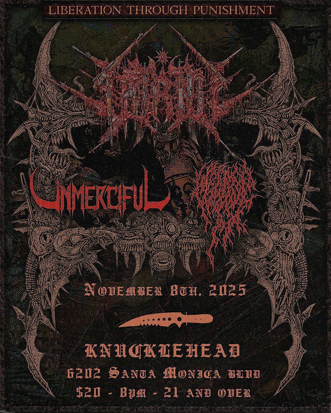 Vitriol / Unmerciful / Weeping, 8 November | Event in Los Angeles | AllEvents