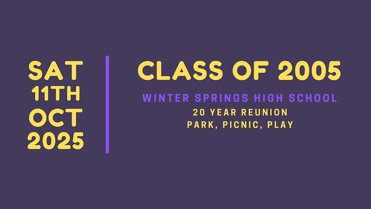 Winter Springs High School Class of 2005 - Family Fun Day, 11 October | Event in Winter Springs | AllEvents