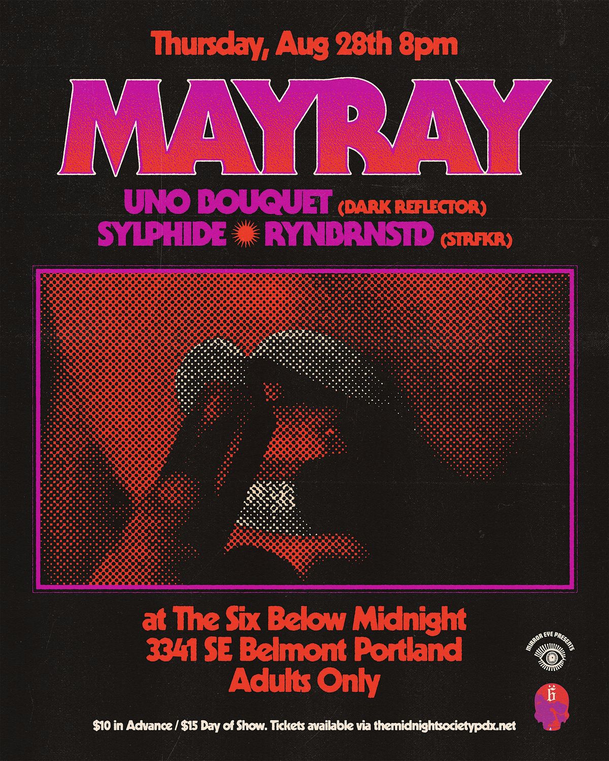MayRay with Uno Bouquet (Dark Reflector) and Sylphide + RYNBRNSTD (STRFKR), 28 August | Event in Portland