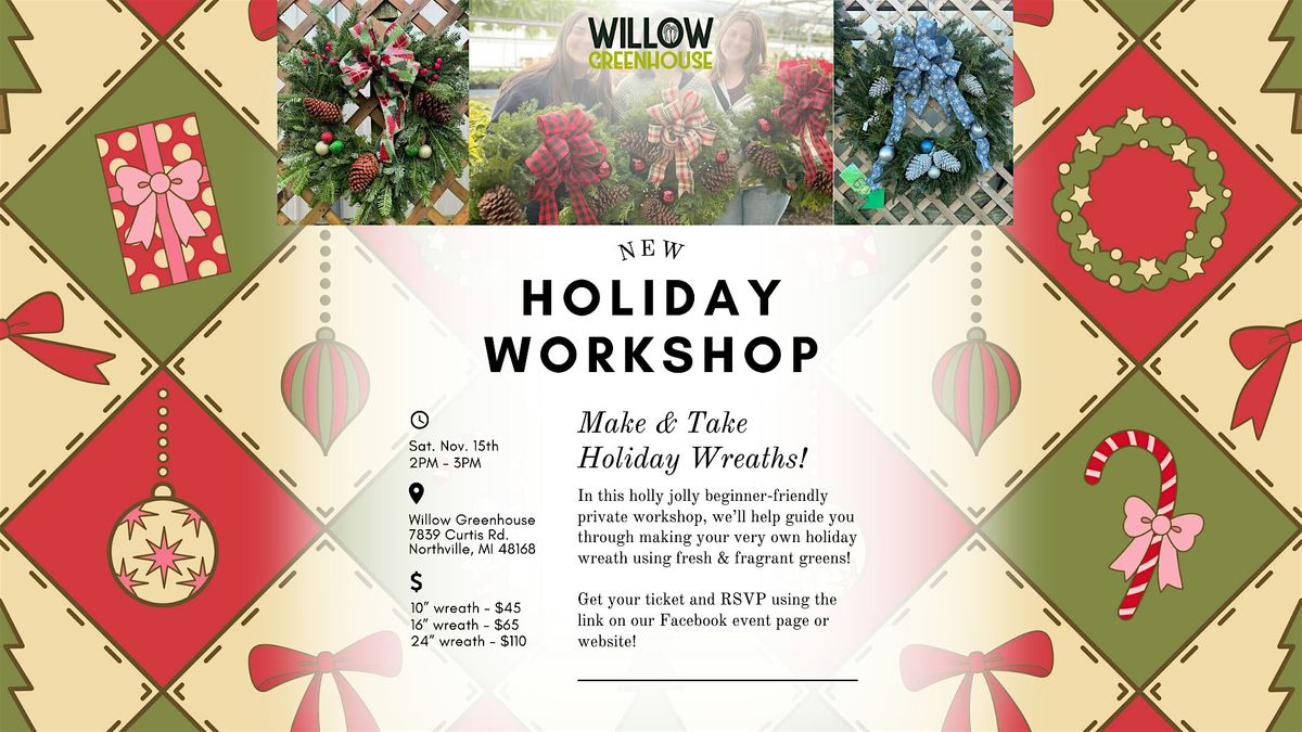 11/15 Wreath Making Workshop, 15 November | Event in Northville | AllEvents
