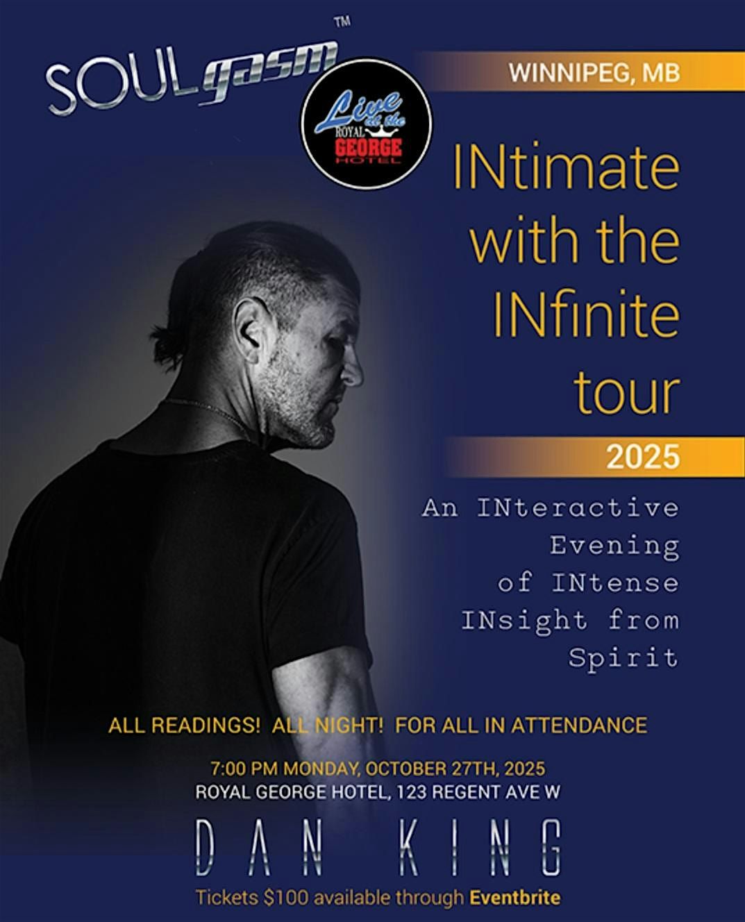 SOULgasm LIVE! @ The Royal George: INtimate with the INfinite Tour - WPG, 27 October | Event in Winnipeg | AllEvents