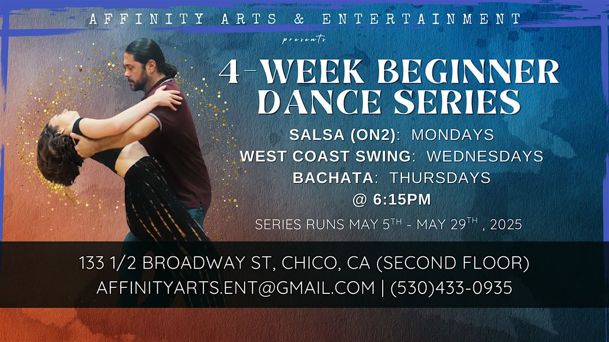 4-Week Beginner Dance Series - Salsa - Bachata - West Coast Swing | Event in Chico | AllEvents