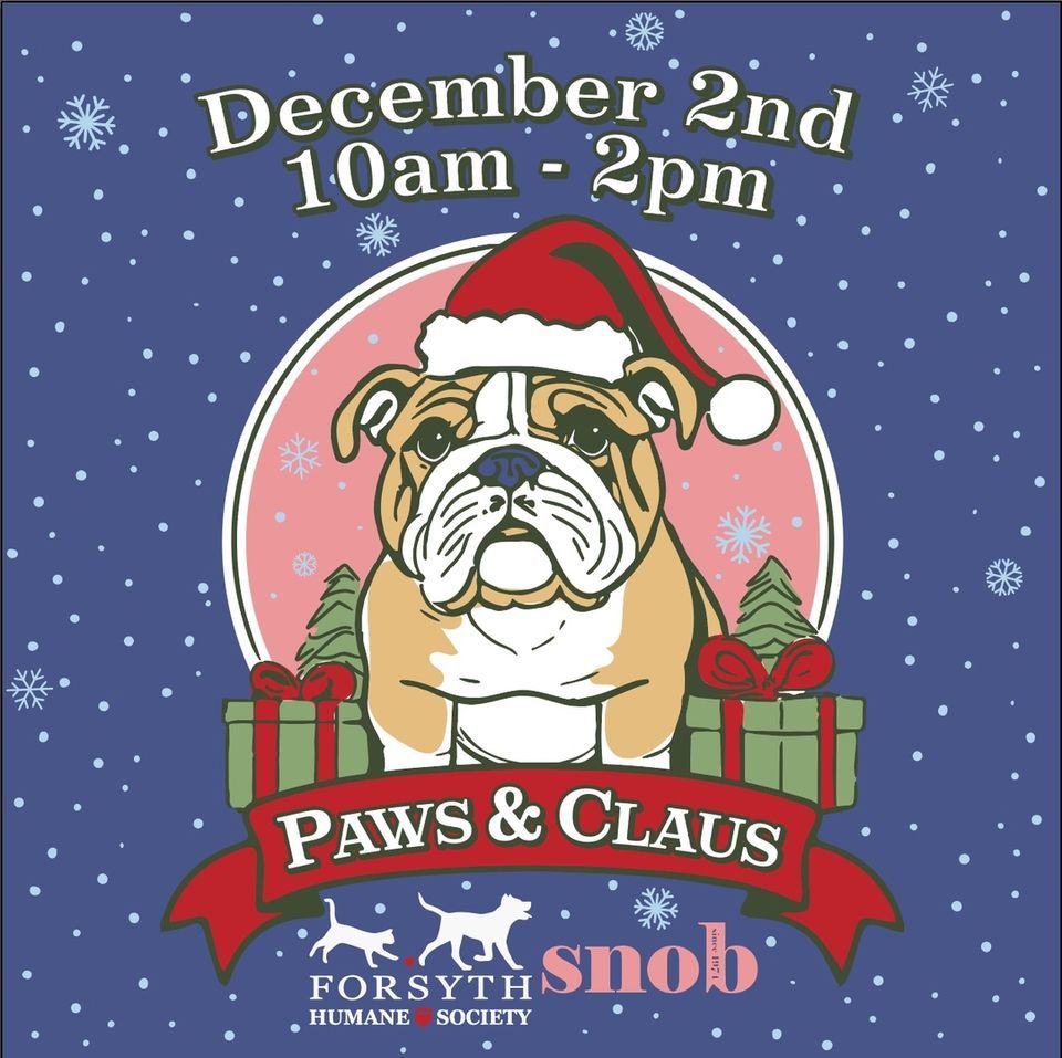 Paws & Clause Pet Photos with Santa, the snob shop, Clemmons, December