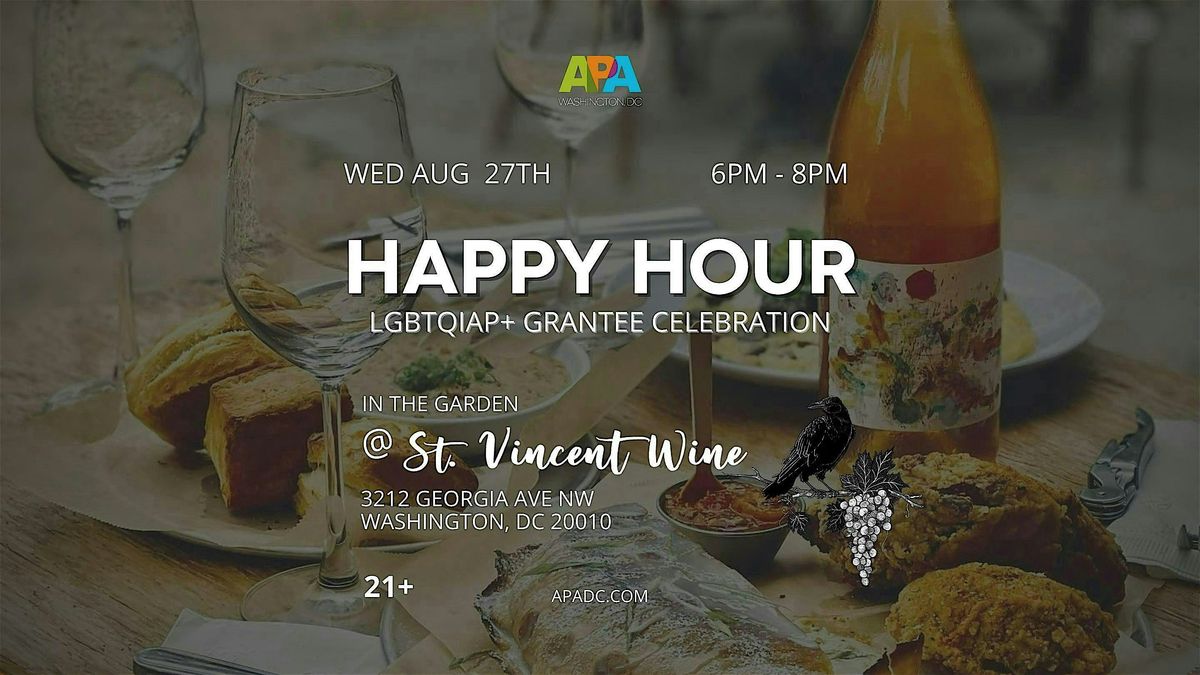 APA | DC Happy Hour - LGBTQIAP+ Grantee Celebration!, 27 August | Event in Washington | AllEvents