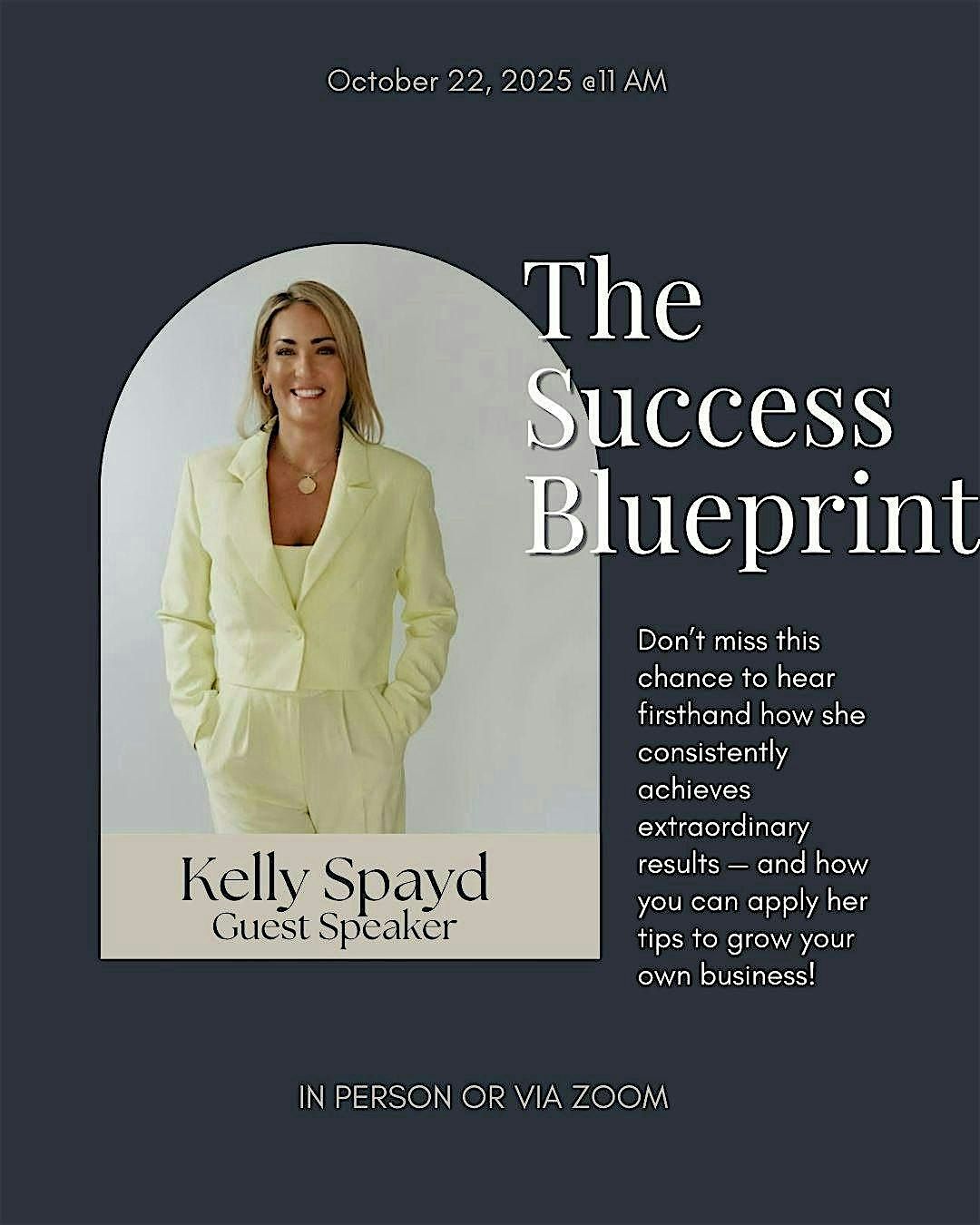 The Success Blueprint: Inside Strategies from Kelly Spayd, 22 October | Event in Wayne | AllEvents
