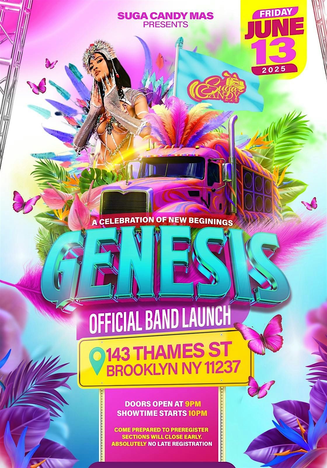 SUGA CANDY MAS BAND LAUNCH/AFTERPARTY  2025”GENESIS “, 13 June | Event in Brooklyn | AllEvents
