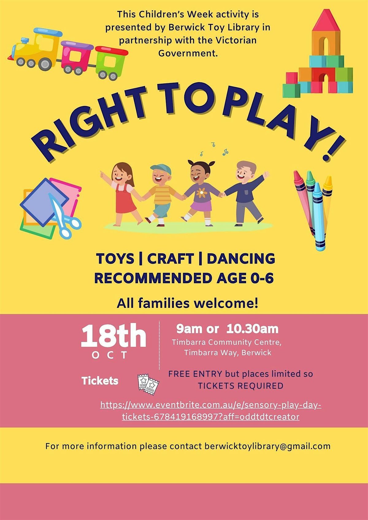 Children's Week with Berwick Toy Library, 18 October | Event in Berwick | AllEvents