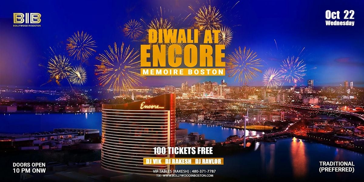 DIWALI at ENCORE (MEMOIRE BOSTON), 22 October | Event in Everett | AllEvents