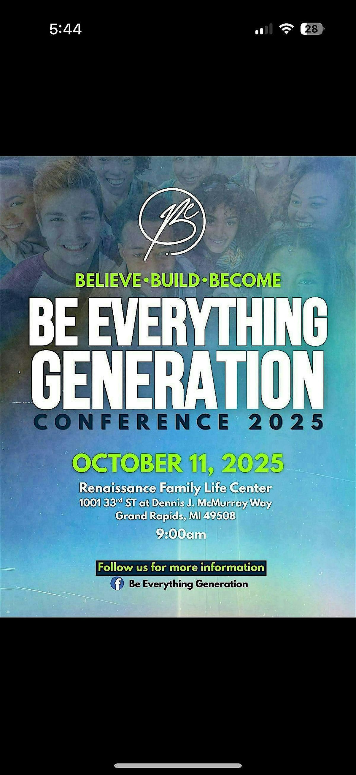 Be Generation Conference 2025: Believe, Build, Beome, 11 October | Event in Grand Rapids | AllEvents