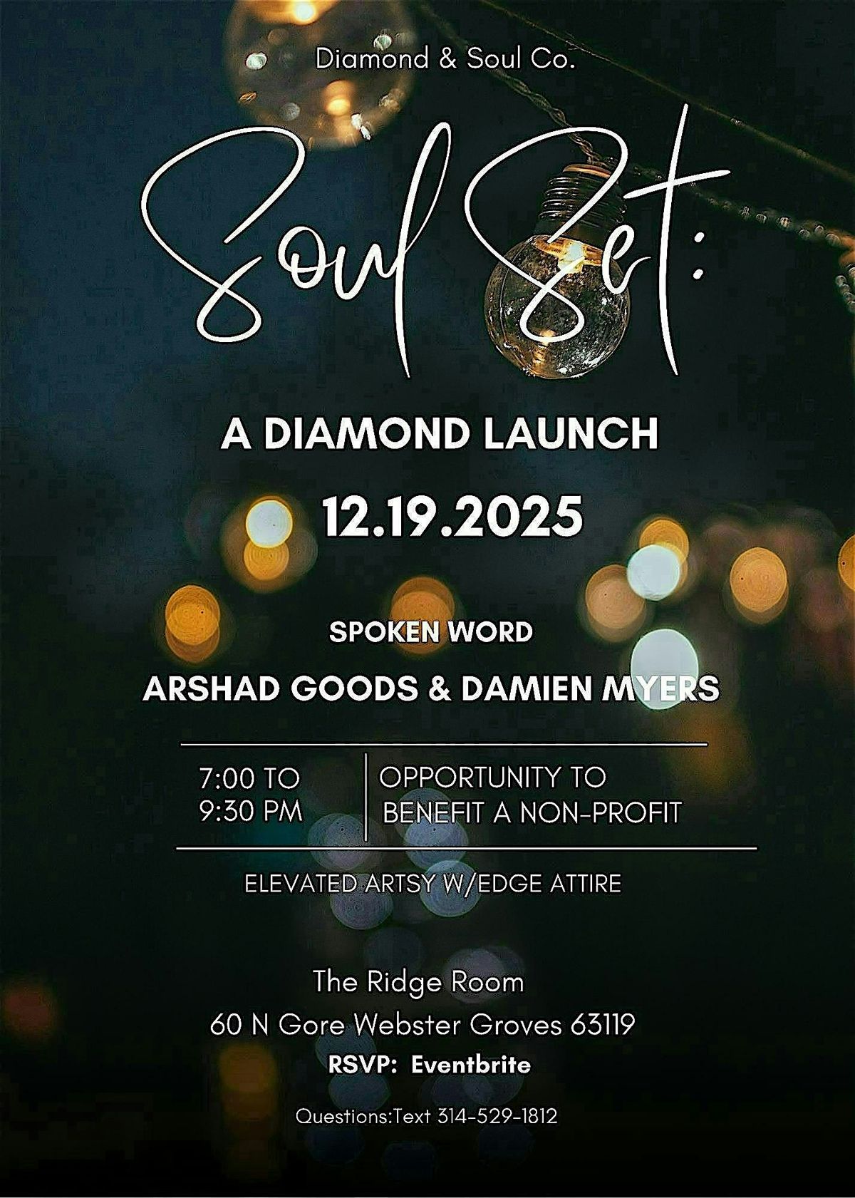 Soul Set: A Diamond Launch, 19 December | Event in Webster Groves | AllEvents