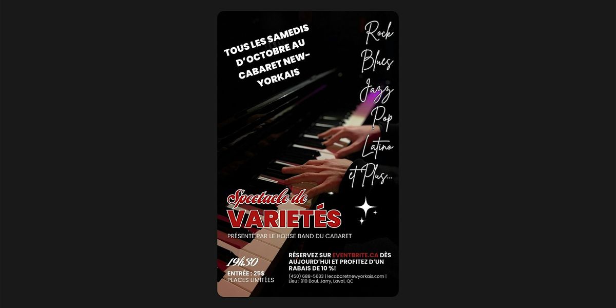 Spectacle de varietés, 4 October | Event in Laval | AllEvents