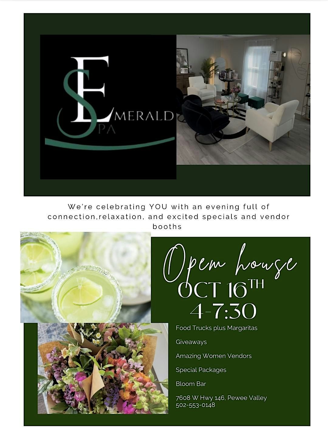 Emerald Spa Open House, 16 October | Event in Pewee Valley | AllEvents