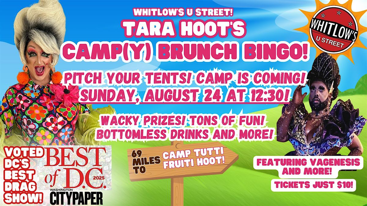 Tara Hoot's Camp(y) Brunch Bingo, 24 August | Event in Washington | AllEvents