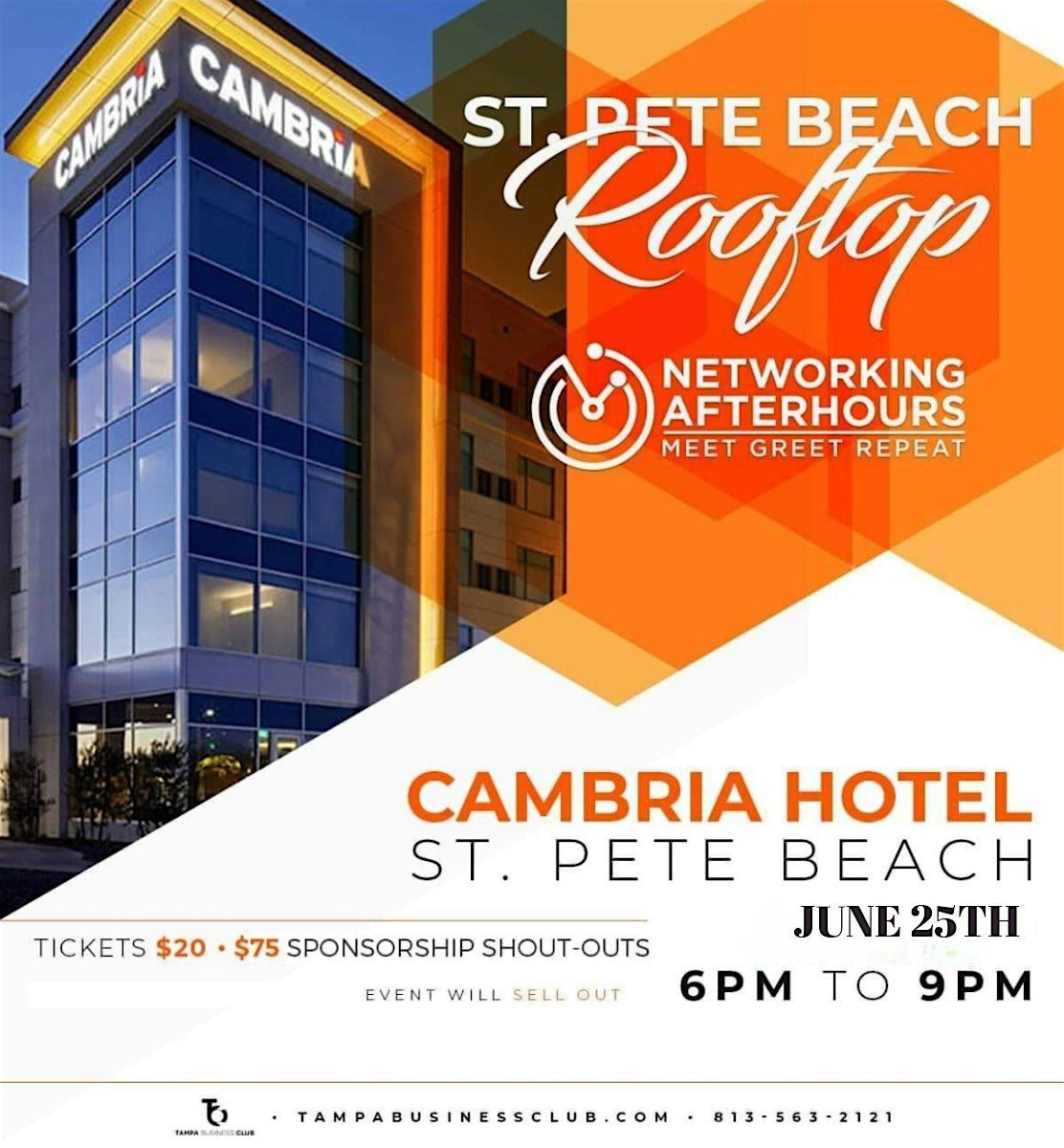 ST.PETE SUNSET Rooftop Networking @ the Cambria Hotel, 25 June | Event in Madeira Beach | AllEvents