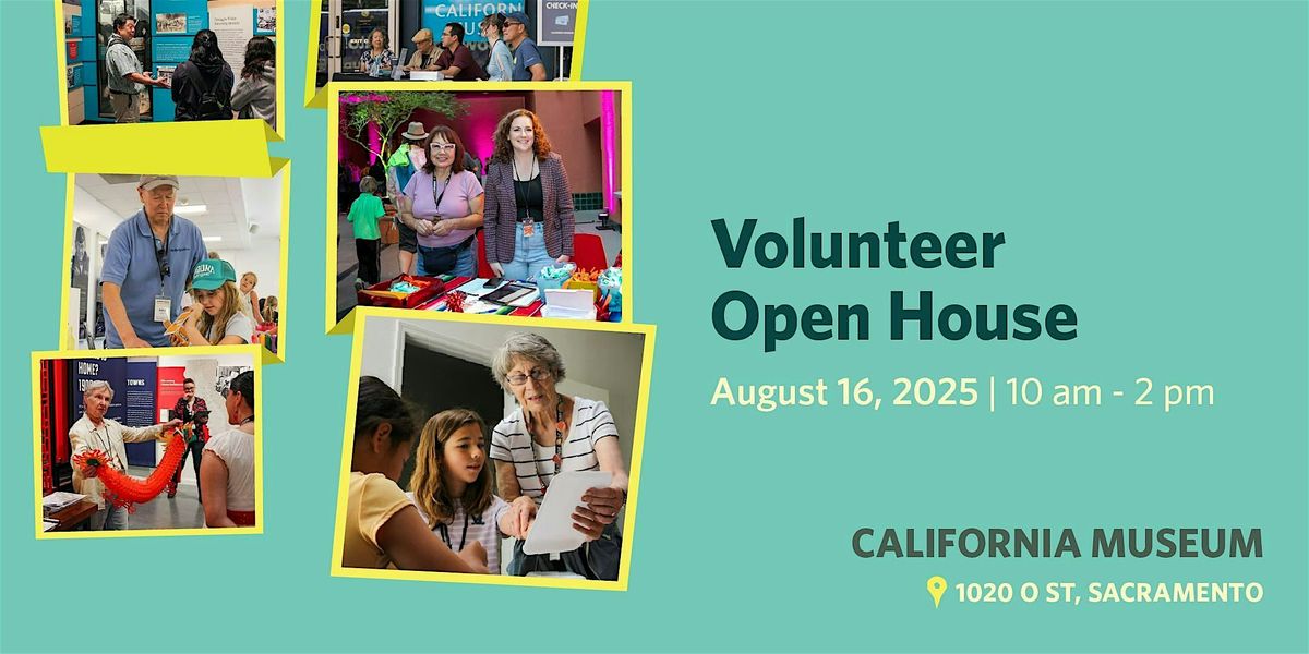 Volunteer Open House, 16 August | Event in Sacramento | AllEvents