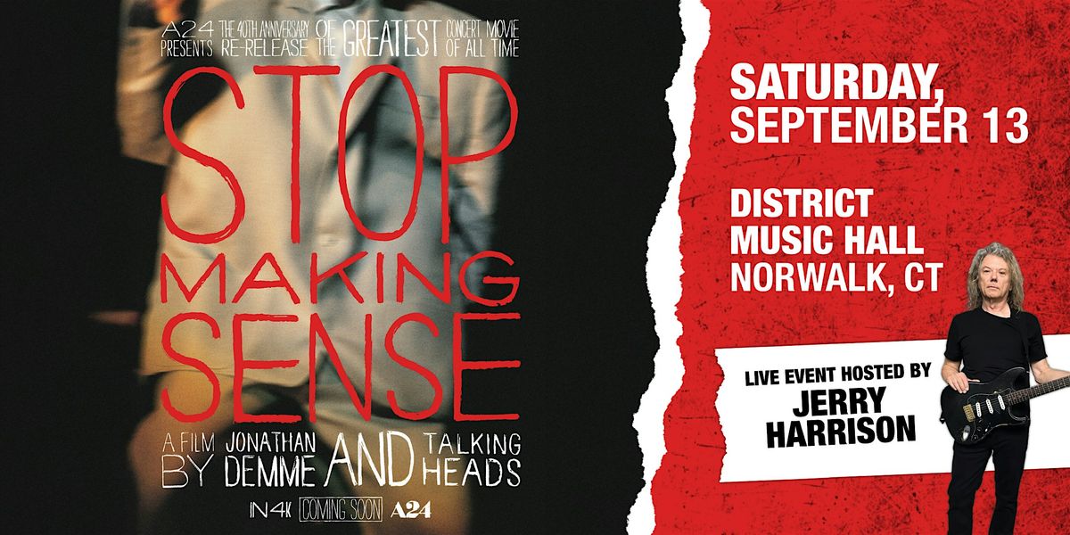 Stop Making Sense: A Film by Jonathan Demme and Talking Heads, 13 September | Event in Norwalk | AllEvents