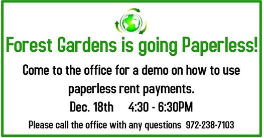 Paperless Rent Payments At Forest Gardens Apartments Plano